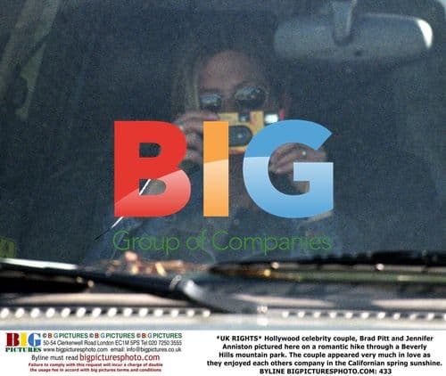 Brad Pitt and Jennifer Anniston on Hike