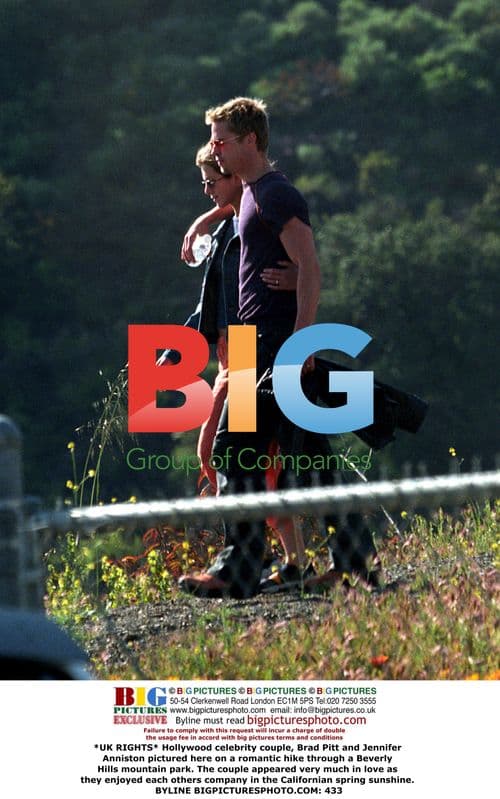 Brad Pitt and Jennifer Anniston Hike