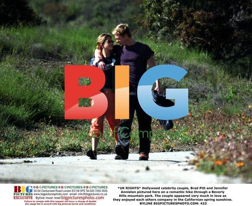 Brad Pitt and Jennifer Anniston on Romantic Hike