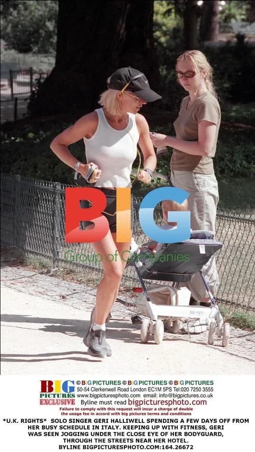 Geri Halliwell Jogging in Italy