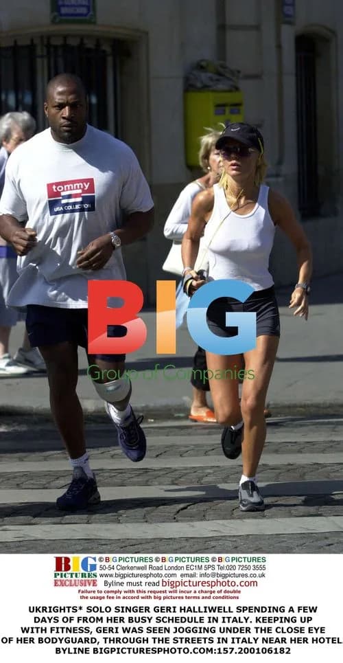 Geri Halliwell Jogging in Italy