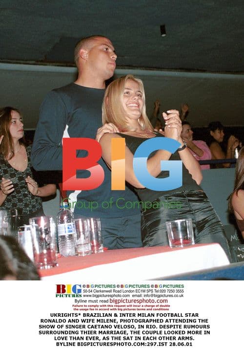 Ronaldo & Wife Milene Attend Caetano Veloso Show