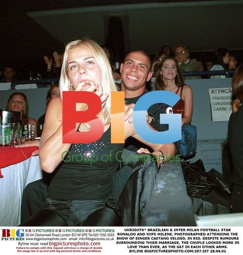Ronaldo and Wife Milene at Caetano Veloso Show