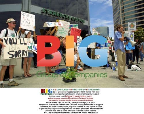 Starbucks Protest for Fair Trade and Organic Coffee