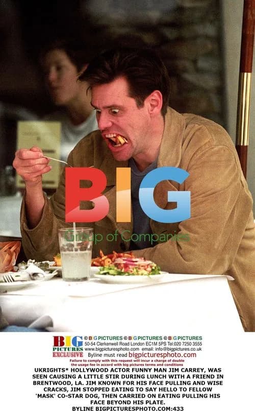 Jim Carrey Pulls Funny Faces at Lunch in LA