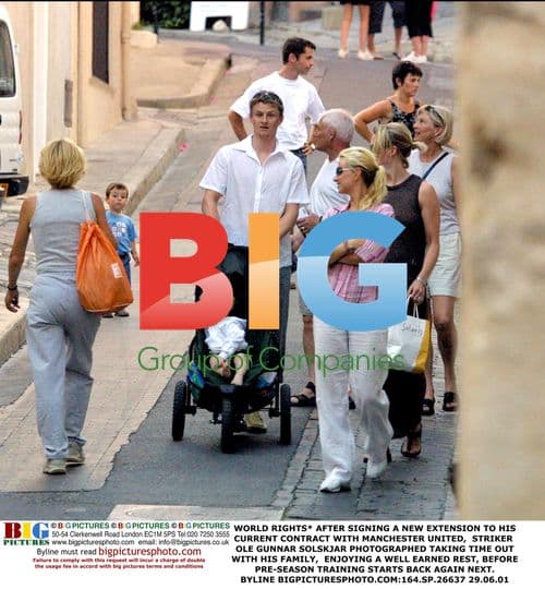 Ole Gunnar Solskjaer with Family