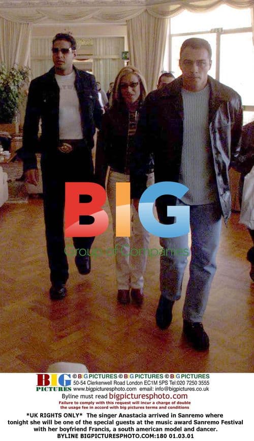 Anastacia arrives at Sanremo Festival