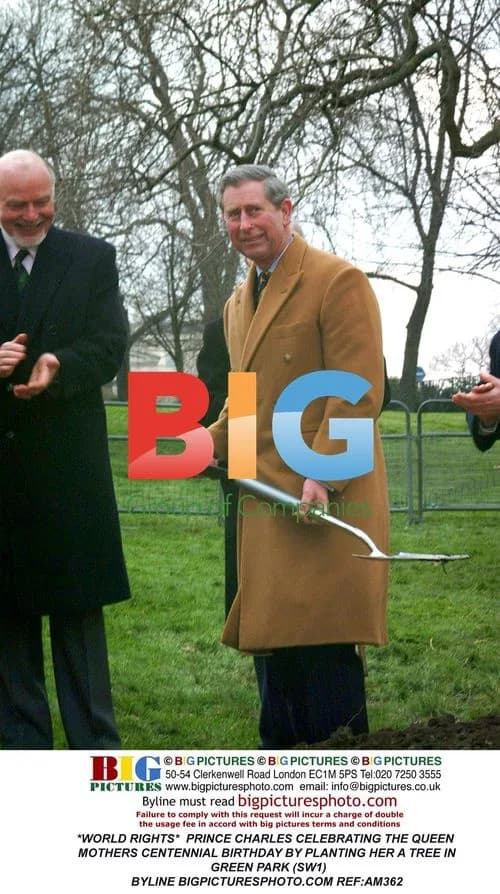 Prince Charles Plants Tree for Queen Mother's Centennial