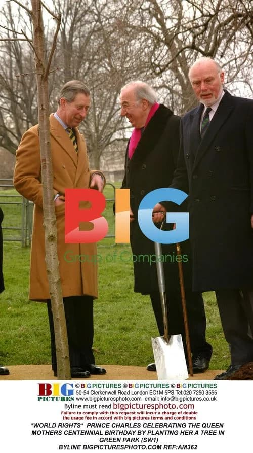 Prince Charles Plants Tree for Queen Mother's 100th