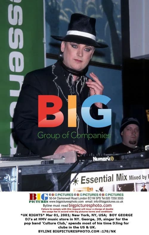 Boy George DJs at HMV in NY