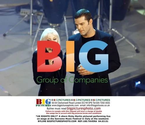Ricky Martin performs at Sanremo Festival