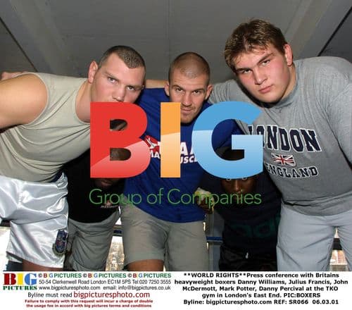 Britains heavyweight boxers at press conference