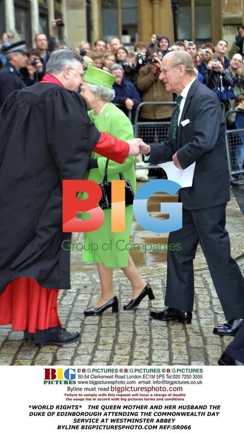 Queen Mother and Duke of Edinburgh at Commonwealth Day Service