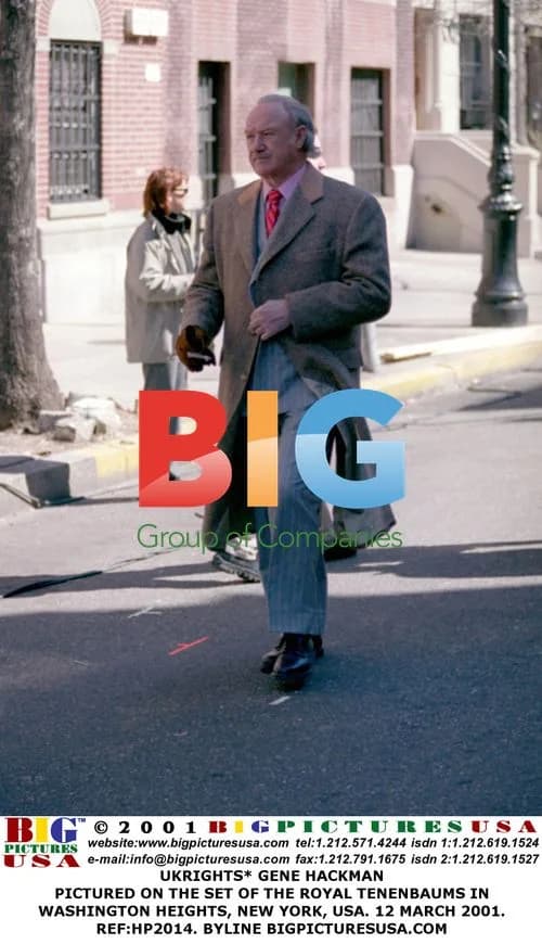 Gene Hackman on set of The Royal Tenenbaums