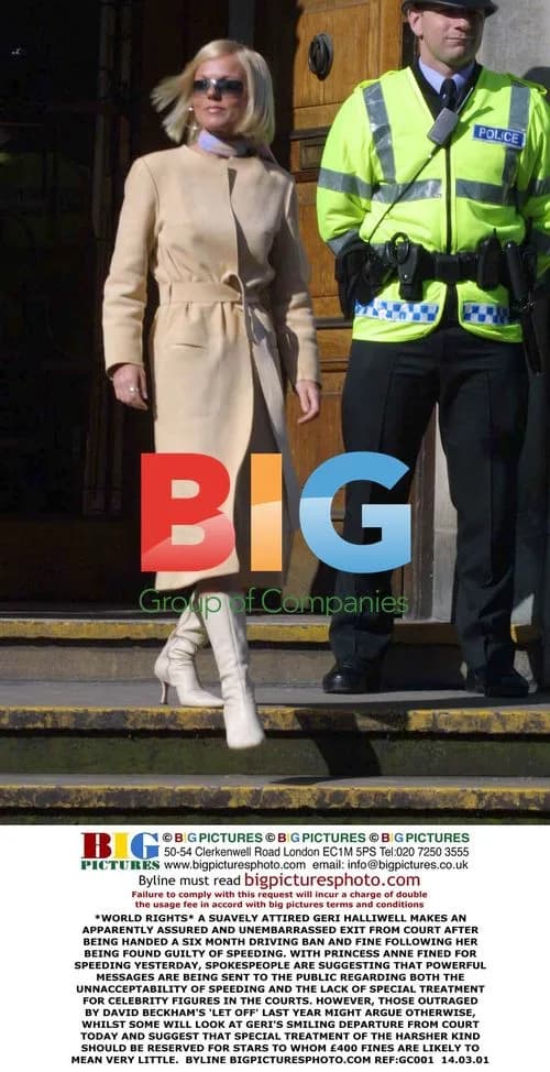 Geri Halliwell Exits Court After Speeding Ban