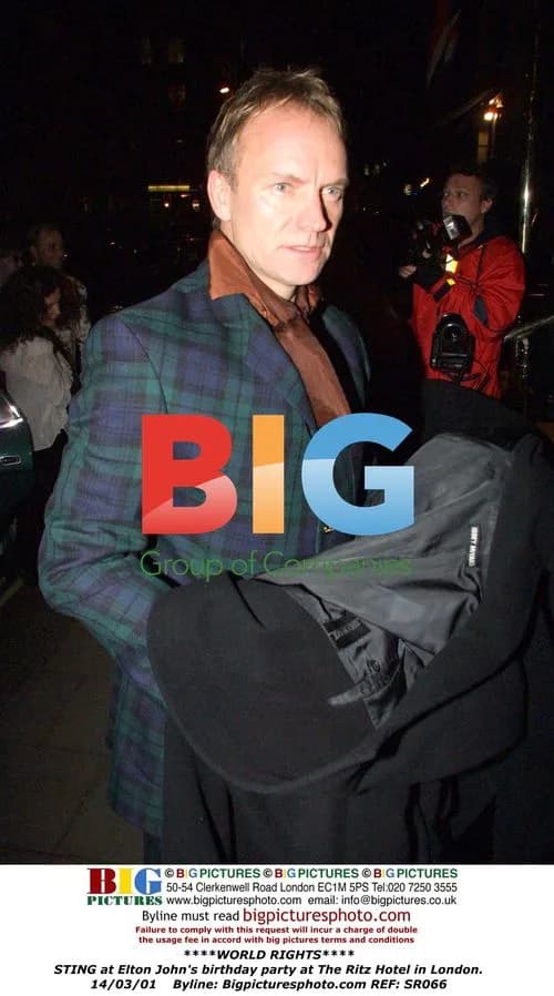 STING at Elton John's birthday party