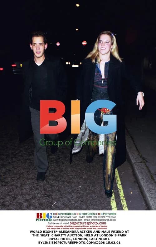 ALEXANDRA AITKEN AND MALE FRIEND AT CHARITY AUCTION