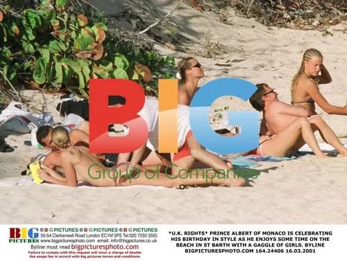 Prince Albert of Monaco Celebrates Birthday on St Barth Beach