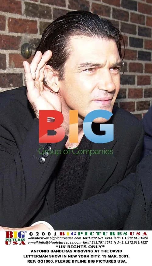 Antonio Banderas arrives at David Letterman show