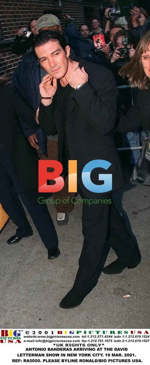 Antonio Banderas Arrives at David Letterman Show