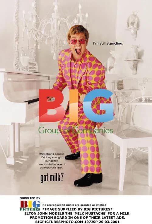 Elton John Milk Mustache Ad