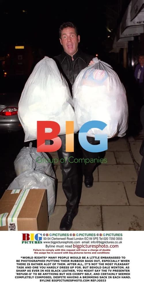 TV Presenter Dale Winton Taking Out the Trash