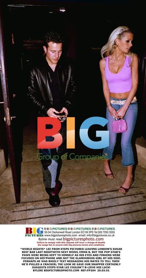 STEPS Star Lee Leaves Bar with Model Emma B