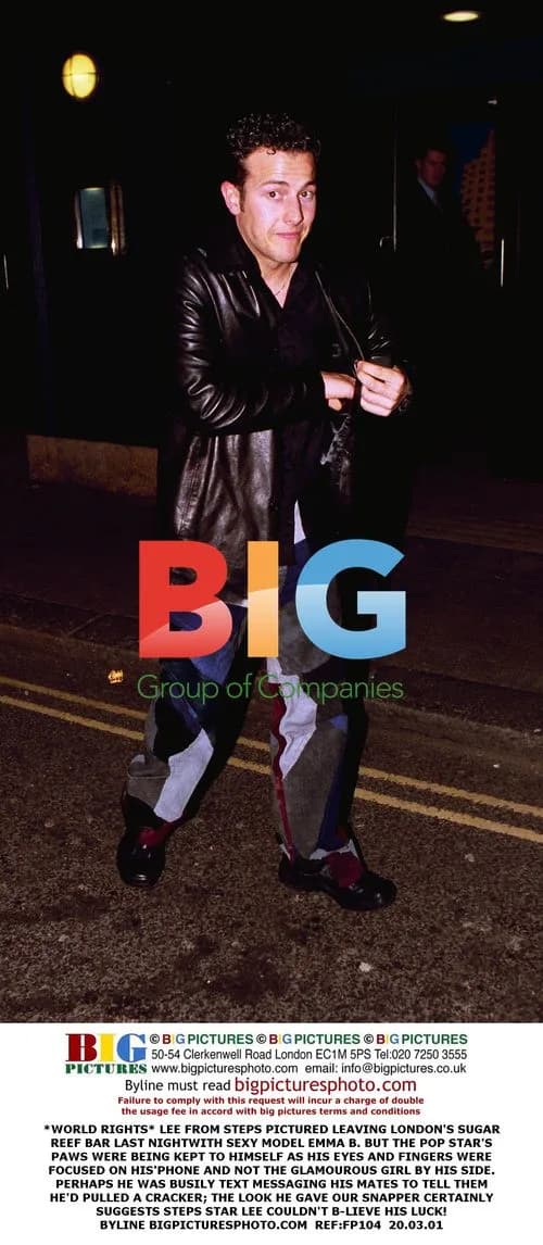 Steps' Lee Leaving London Bar with Model