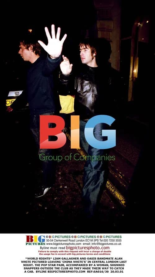 Liam Gallagher and Alan White leave London club