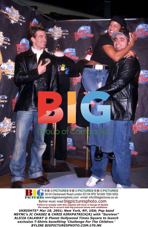 NSYNC's JC CHASEZ & Chris Kirkpatrick with Survivor's Alicia Calaway