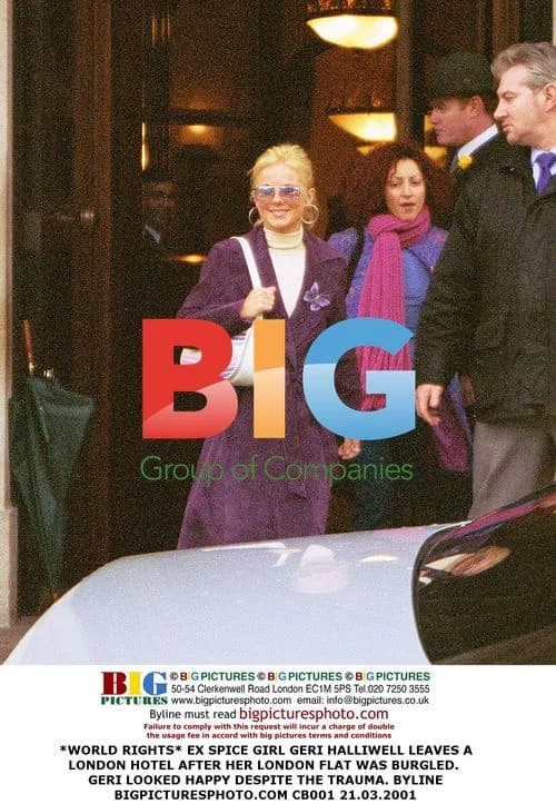 EX SPICE GIRL GERI HALLIWELL LEAVES LONDON HOTEL