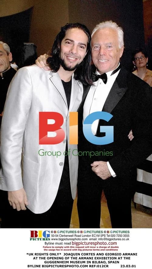 Joaquin Cortes and Giorgio Armani at Armani Guggenheim Exhibition