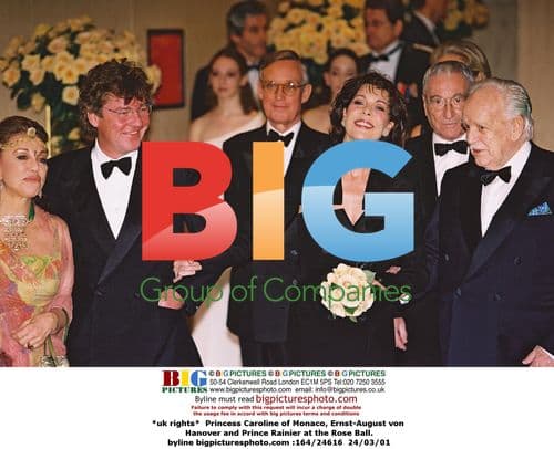 Princess Caroline, Ernst-August & Prince Rainier at Rose Ball