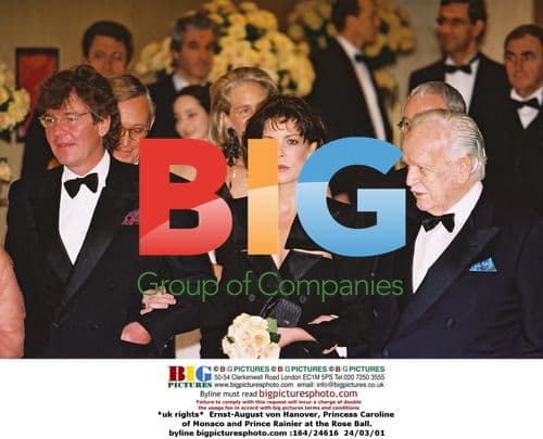 Ernst-August, Princess Caroline and Prince Rainier at Rose Ball