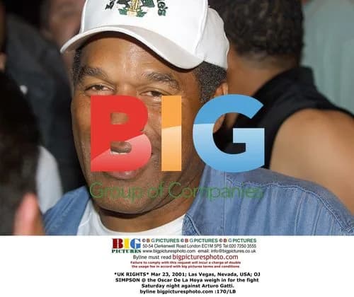 OJ Simpson at Oscar De La Hoya weigh-in