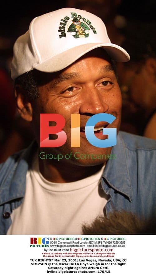 OJ Simpson at Oscar De La Hoya weigh-in