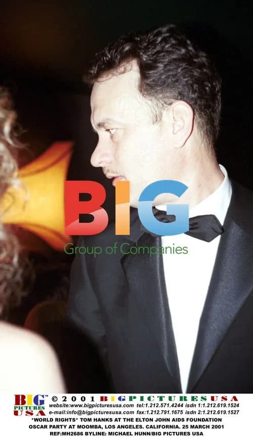 Tom Hanks at Elton John's AIDS Foundation Oscar Party