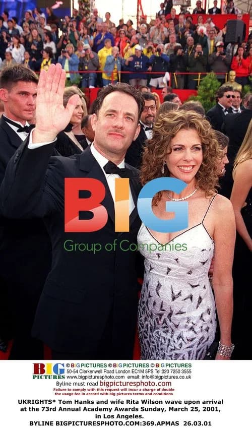 Tom Hanks and Rita Wilson at Oscars 2001