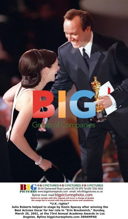 Julia Roberts and Kevin Spacey at Academy Awards