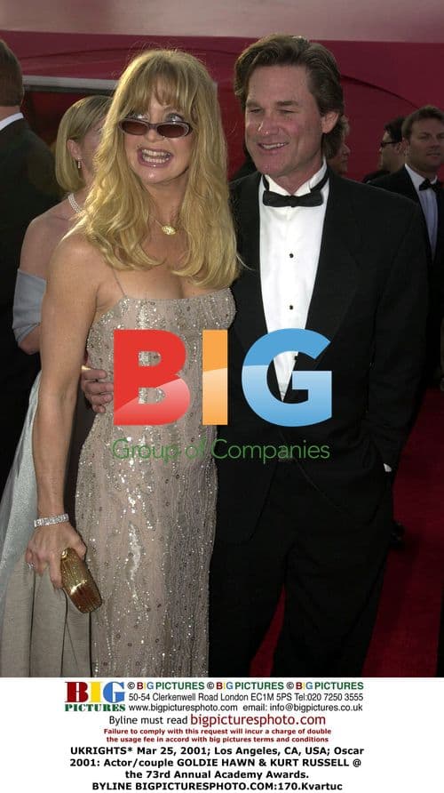 Goldie Hawn and Kurt Russell at the 2001 Oscars