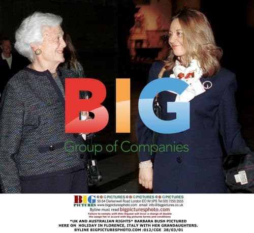 Barbara Bush on Holiday in Florence with Grandaughters