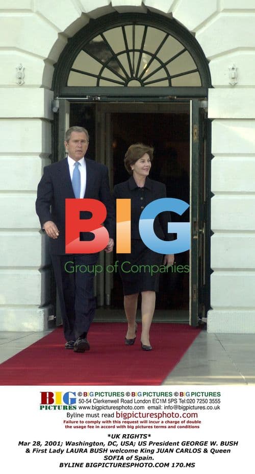 US President Bush & First Lady Welcome Spanish Royals