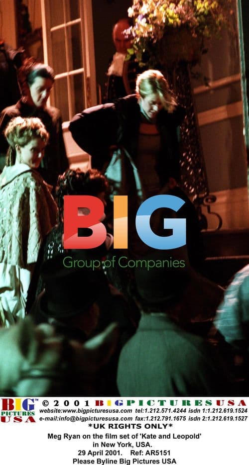 Meg Ryan on the set of 'Kate and Leopold'