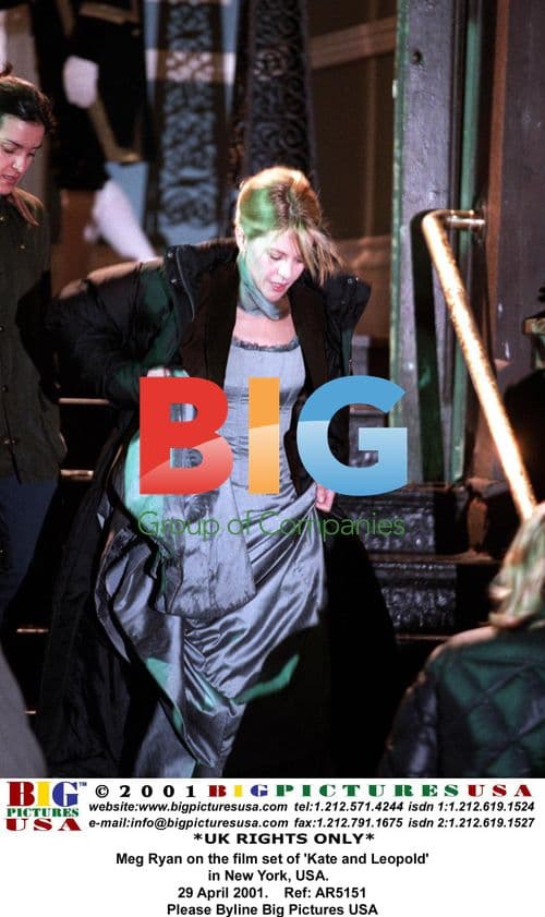 Meg Ryan on 'Kate and Leopold' film set