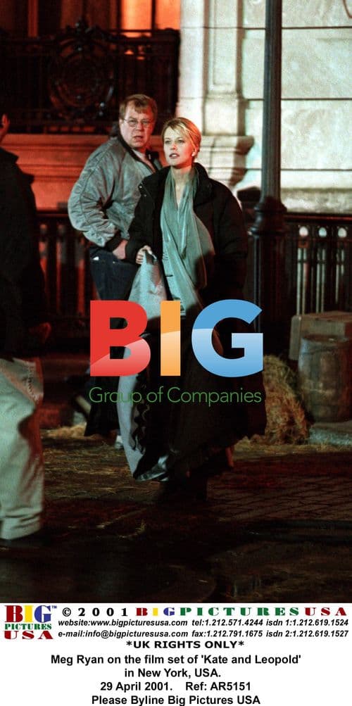 Meg Ryan on set of 'Kate and Leopold'