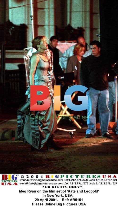 Meg Ryan on 'Kate and Leopold' film set