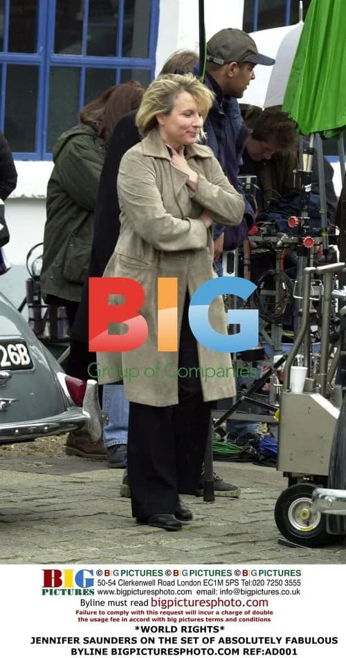 Jennifer Saunders on Set of Absolutely Fabulous