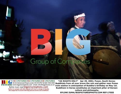 Buddhists Celebrate Buddha's Birthday in Pusan, South Korea