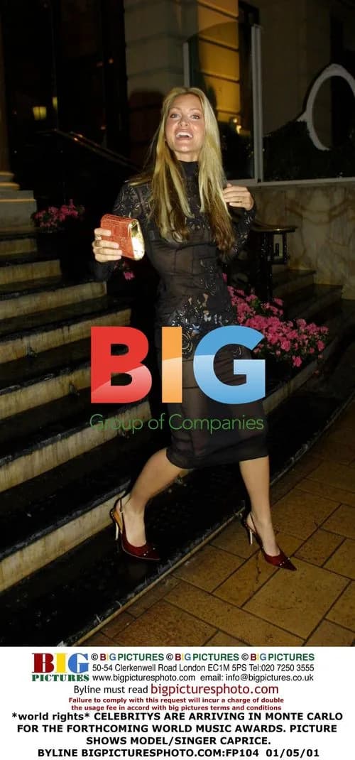 Caprice Arriving at World Music Awards in Monte Carlo