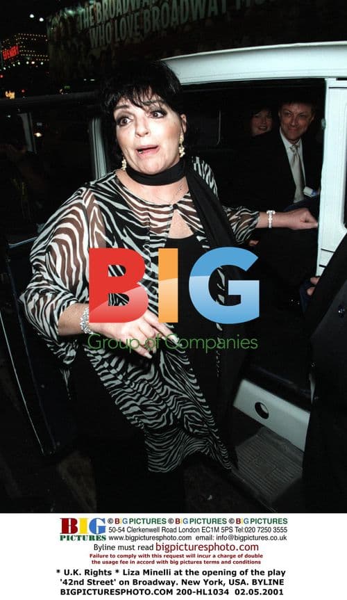 Liza Minelli at '42nd Street' Broadway Opening